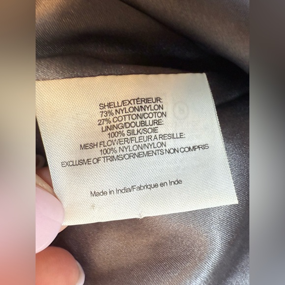 Tory Burch Faith Dress XS grey floral double lined midi sleeveless FLAW (bin G) - Picture 7 of 16